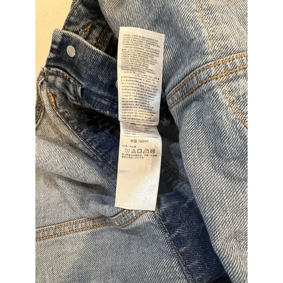 Old Navy Frayed-Hem Light Wash Blue Denim Jean Shortalls XL Girl's 14 - Picture 9 of 10